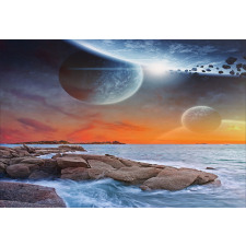 Planet Landscape View Aluminum Water Bottle