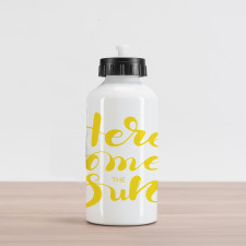 Monotone Letters Aluminum Water Bottle