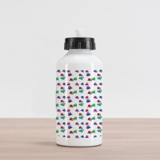 Hearts and Skulls Aluminum Water Bottle