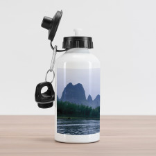 Karst Mountains Li River Aluminum Water Bottle