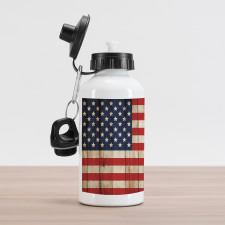 Independence Day in July Aluminum Water Bottle