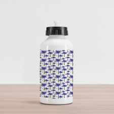 Palms and Stroked Rounds Aluminum Water Bottle