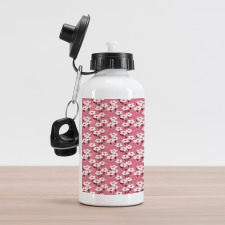 Hand Drawn Flowers Aluminum Water Bottle