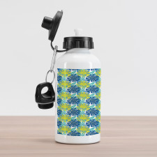 Paintbrush Streaks Doodling Aluminum Water Bottle