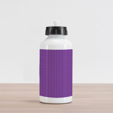 Purple Striped Rounds Aluminum Water Bottle