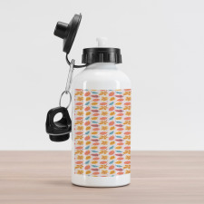 Cartoon Autumn Leaves Pattern Aluminum Water Bottle