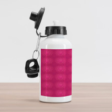 Monotone Floral Swirls Aluminum Water Bottle