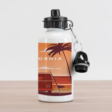 Abstract Van Landscape Aluminum Water Bottle