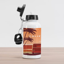 Abstract Van Landscape Aluminum Water Bottle