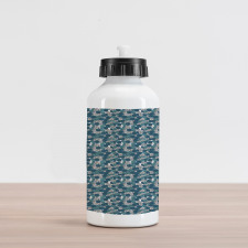 Doodle with Streaks Aluminum Water Bottle