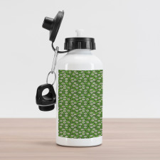 Overview of Flowers Leaves Aluminum Water Bottle