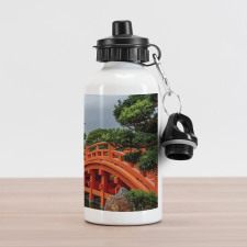 Pavilion in Forest Aluminum Water Bottle