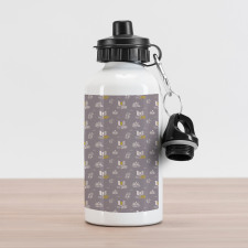 Vintage Botanical Pattern Aluminum Water Bottle