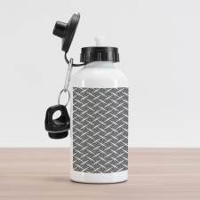 Concentric Squares Pattern Aluminum Water Bottle