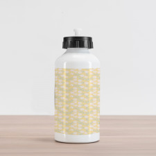 Outline Clove Flowers Aluminum Water Bottle