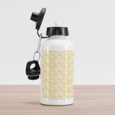 Outline Clove Flowers Aluminum Water Bottle