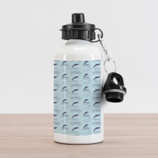 Waves Dolphins Starfish Aluminum Water Bottle