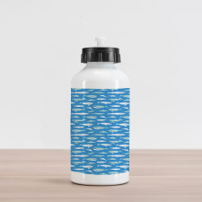 Mammal Fish Breeds on Blue Aluminum Water Bottle