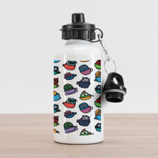 Funny Owl in Coffee Mug Aluminum Water Bottle