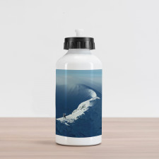Sunny Day in Mountains Aluminum Water Bottle