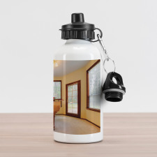 Round Room with Piano Aluminum Water Bottle