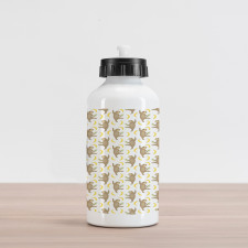 Tropical Sloths and Bananas Aluminum Water Bottle