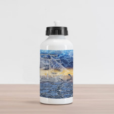 Nautical Ship on the Ocean Aluminum Water Bottle