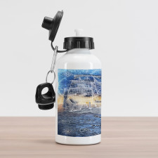 Nautical Ship on the Ocean Aluminum Water Bottle