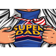 Fun Super Dad T-shirt Aluminum Water Bottle