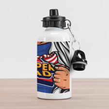 Fun Super Dad T-shirt Aluminum Water Bottle