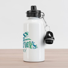 Funky Modern Lettering Aluminum Water Bottle