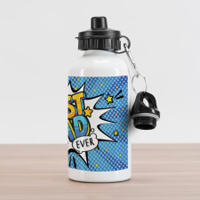 Pop Art Speech Bubble Aluminum Water Bottle