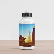 Eiffel Old Tower Photo Aluminum Water Bottle