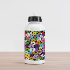 Floral Vivid Daisies Aluminum Water Bottle