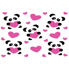 Love Pandas Hearts Aluminum Water Bottle