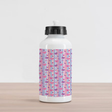 Hearts Stripes Wedding Aluminum Water Bottle