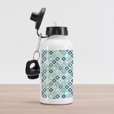 Dots Rhombus Diamond Aluminum Water Bottle