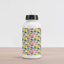 Doodle Mushroom Fairy Aluminum Water Bottle