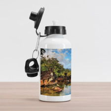 View of Jungle River Aluminum Water Bottle