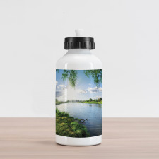 Calm River in Summer Aluminum Water Bottle