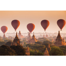 Hot Air Balloon Myanmar Aluminum Water Bottle