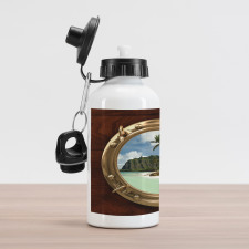 View of Deserted Island Aluminum Water Bottle