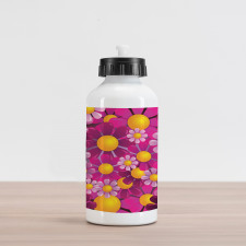Flourish Flowers Cartoon Aluminum Water Bottle