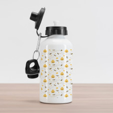 Flying Bugs Hearts Beehives Aluminum Water Bottle