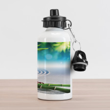 Spa Sand Orchid Flower Aluminum Water Bottle