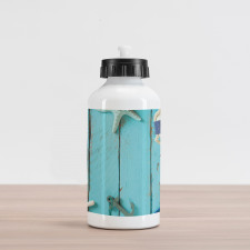 Nautical Ocean Scenery Aluminum Water Bottle