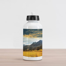 Mountain Grassland Sun Aluminum Water Bottle