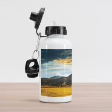 Mountain Grassland Sun Aluminum Water Bottle