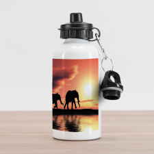 Safari Wild Animals Aluminum Water Bottle