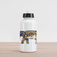 Elephant Asian Symbol Aluminum Water Bottle